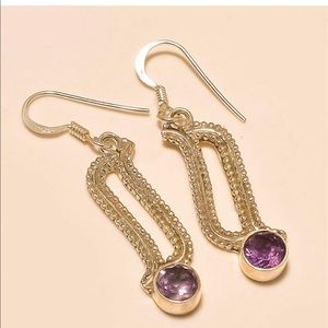 Sterling silver and Amethyst Earrings!